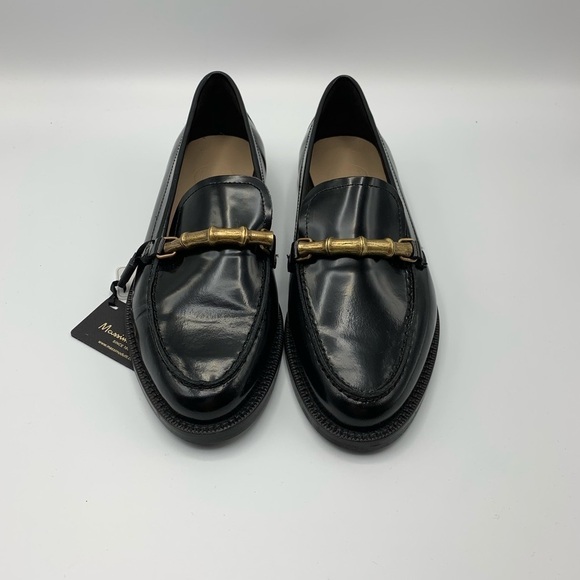 NWT. Massimo Dutti Black Leather Loafers. Size 5. - Picture 4 of 8